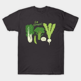 Go Green! Kawaii Cute Vegetables | Veggie Lover's T-Shirt
